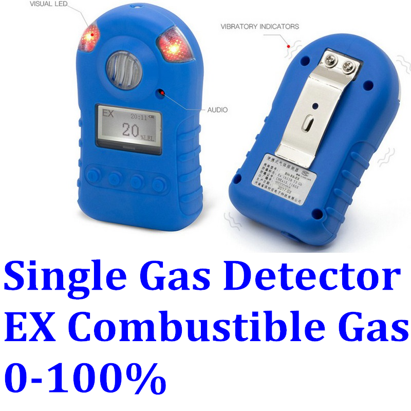 EX Single Gas Detector Gas Monitor Portabl Detection Point LED Display 0-100%LEL