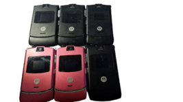 6 Lot Motorola Razr V3 Flip Phone AT&amp;T Wholesale used Need Minor Repairs... - $61.57