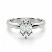2ct Solitaire Oval-Cut Diamond Solitaire Engagement Ring 14k White Gold ... - £55.33 GBP