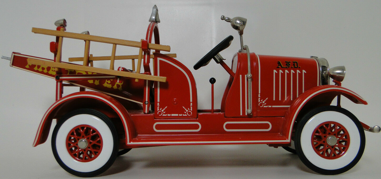 vintage metal fire truck toy