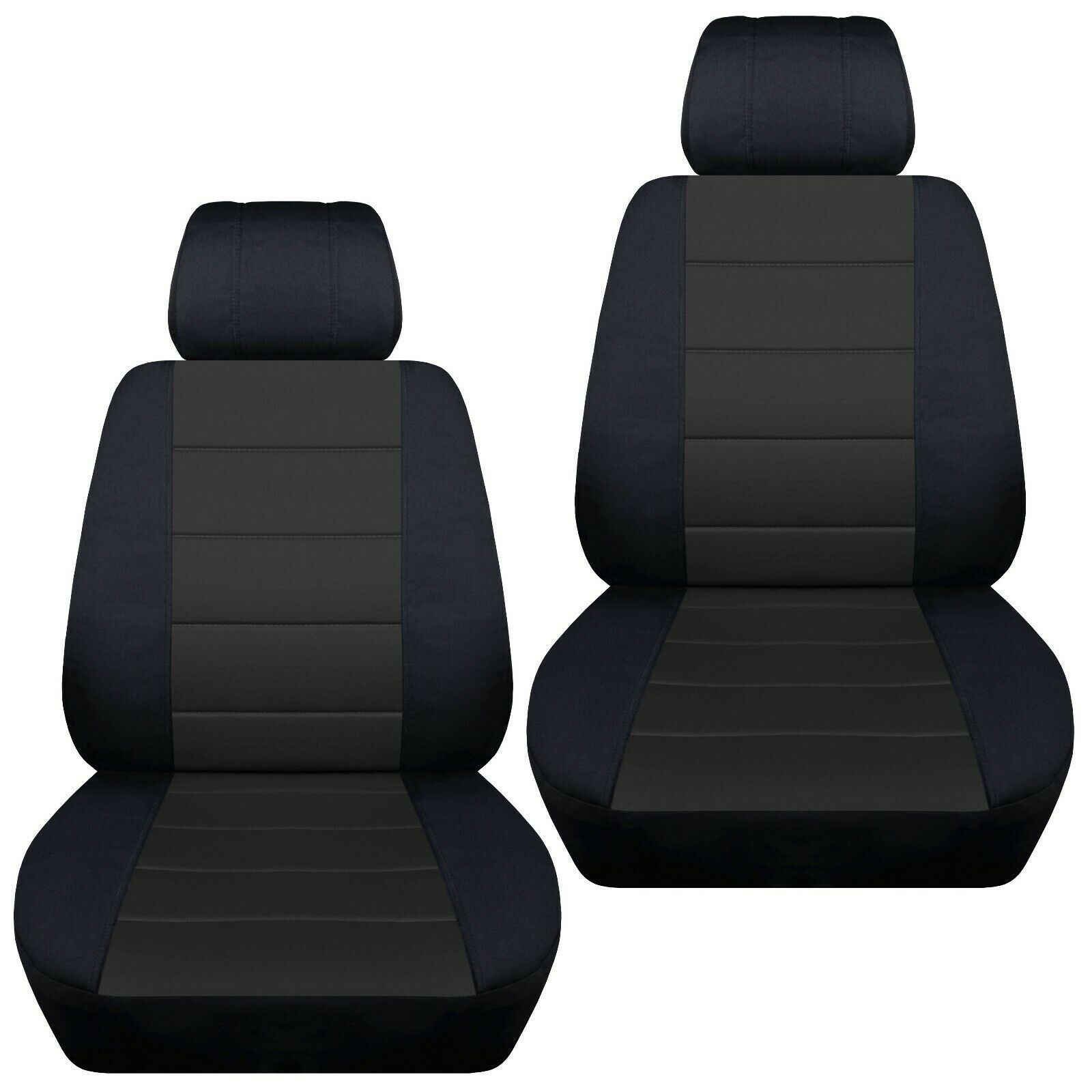 Designcovers - Front set car seat covers fits chevy equinox  2005-2020   black and charcoal
