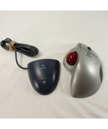 Logitech Cordless Trackman Wheel Ball Marble Mouse T-RA18 w/ USB Receive... - $29.99