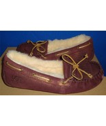 UGG Australia MANDIE Luster Red Moccasin With Metallic Laces Size US 7,E... - $46.48