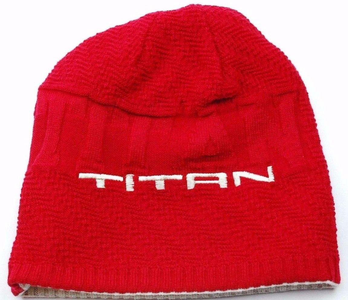 CCM Retro Titan Hockey Striped Reversible Winter Knit Hat Beanie Toque