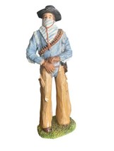 Vtg Homco Cowboy Hat Figurine 14" Gun Slinger Fighter Resin Western - $24.74