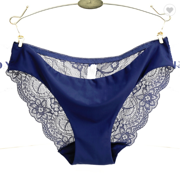 Lace Seamless Panties Women Thong Bikini Lingerie Underwear Navy Blue 2 4 6 Pack Panties