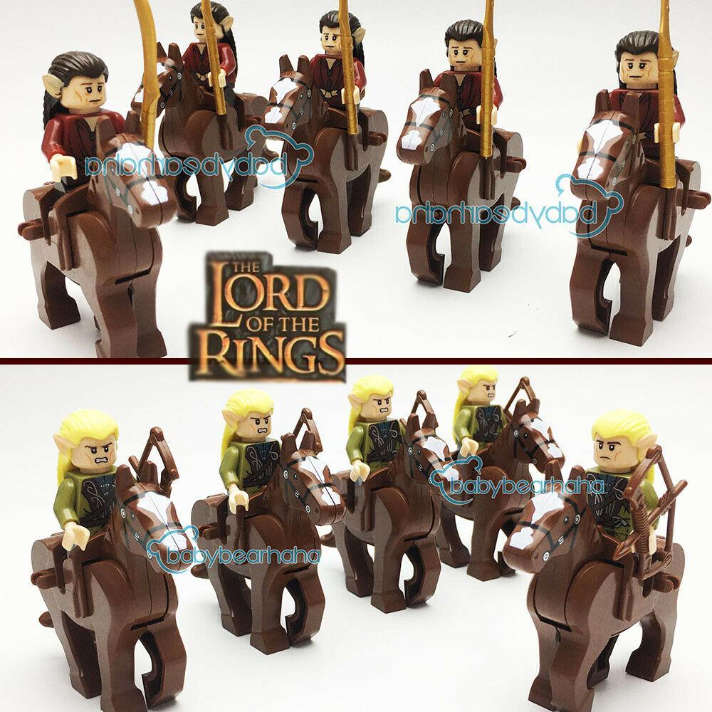 20pcs Lord Of The Rings Mirkwood Elves Knight Archer With Horse Minifigures Toys