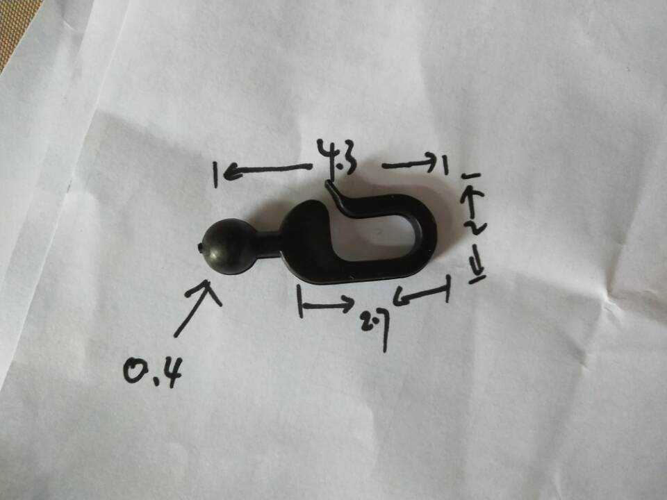 25pcs Black Railed Plastic Hooks for Gazebo Curtains or Mosquito