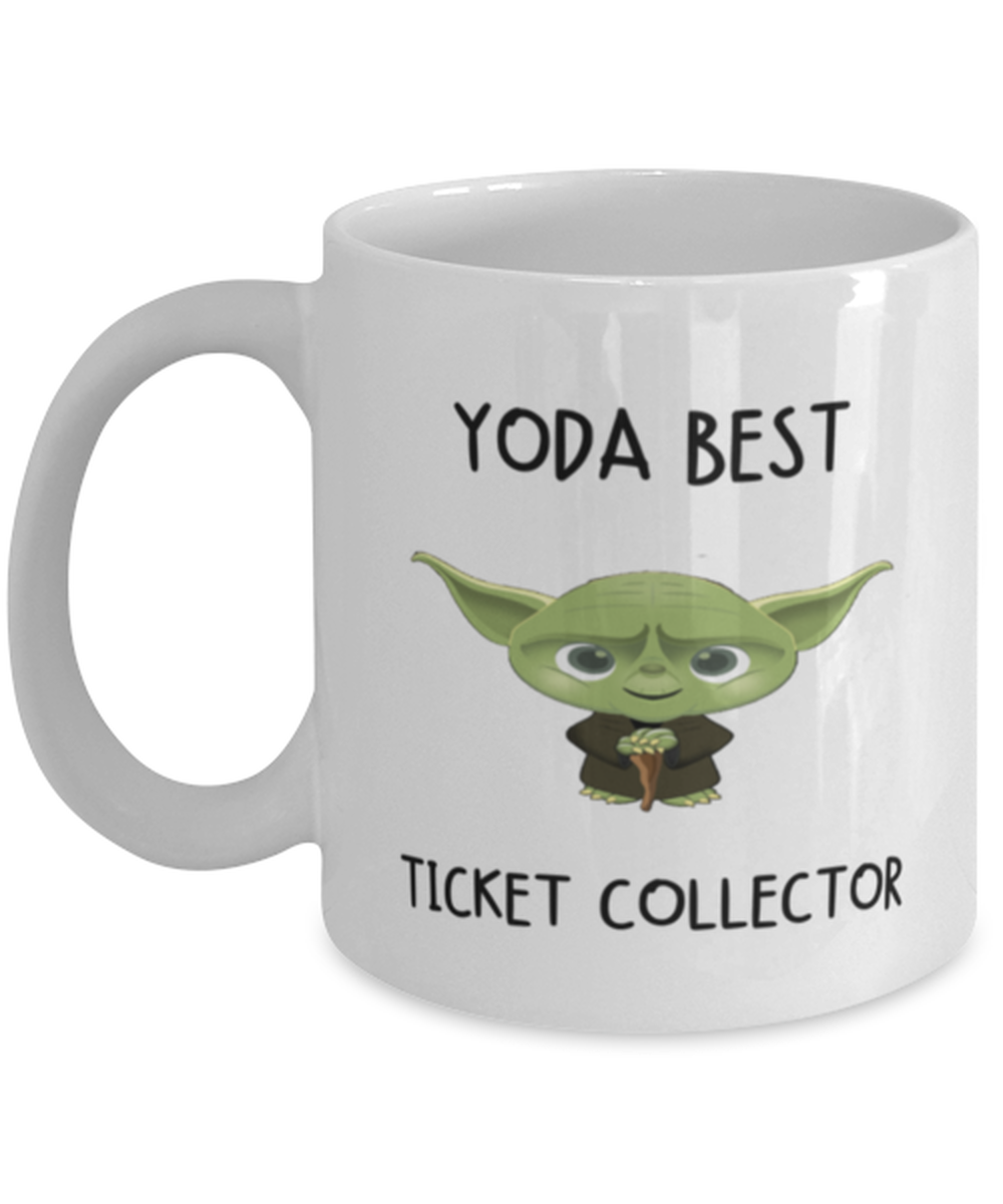 Ticket collector Mug Yoda Best Ticket collector Gift for Men Women Coffee Tea