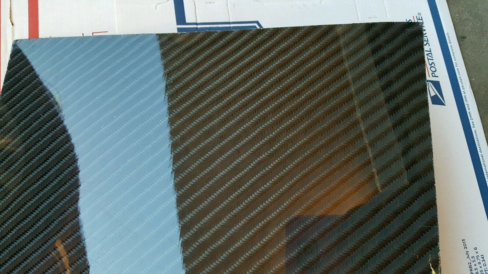 Carbon Fiber Fiberglass Panel Sheet 6"×84"×1/32" Glossy One Side 4x4