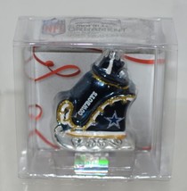 Boelter Topperscot Blown Glass Dallas Cowboys Sleigh Ornament NFL Licensed image 1