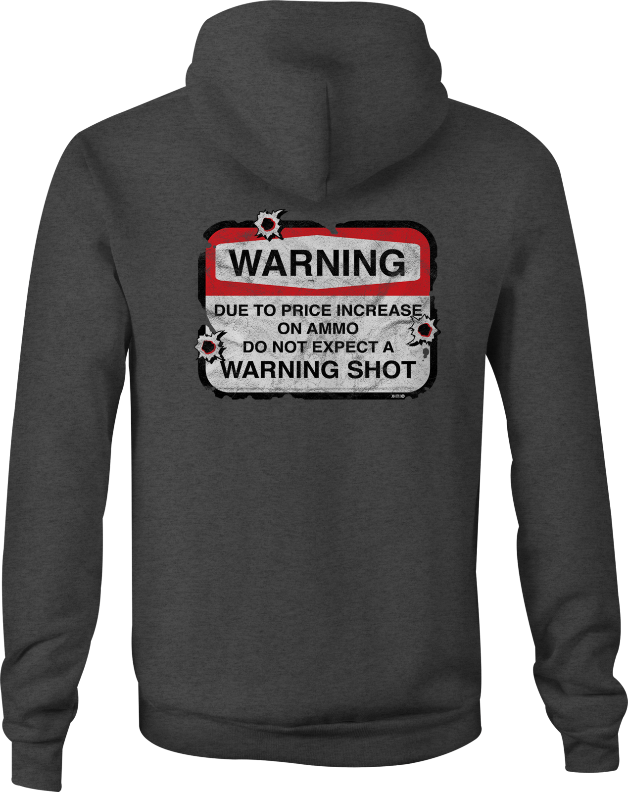 Gun Zip Up Hoodie No Warning Shot Ammo Hooded Sweatshirt Sweatshirts
