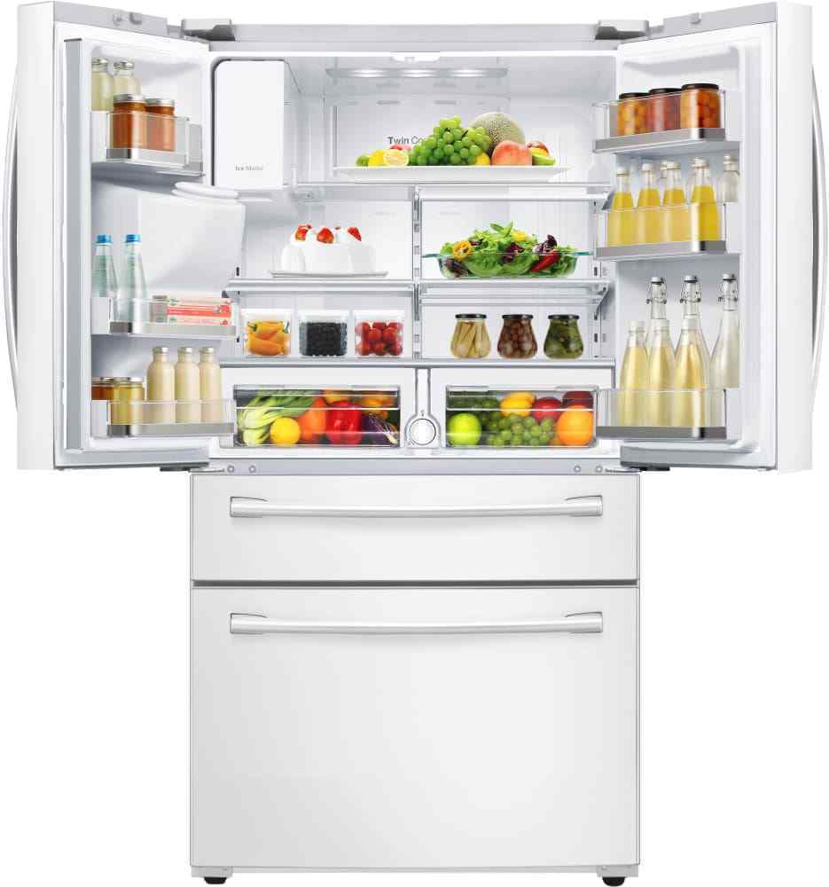 Samsung RF28HMEDBWW 36 Inch 4Door French Door Refrigerator Snow White Refrigerators