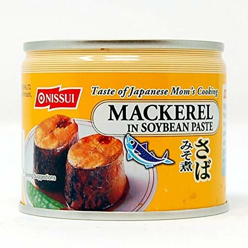 Nissui Saba Misoni - Canned Mackerel in Soybean Paste 190g (6.7oz.) (Pack of 10)