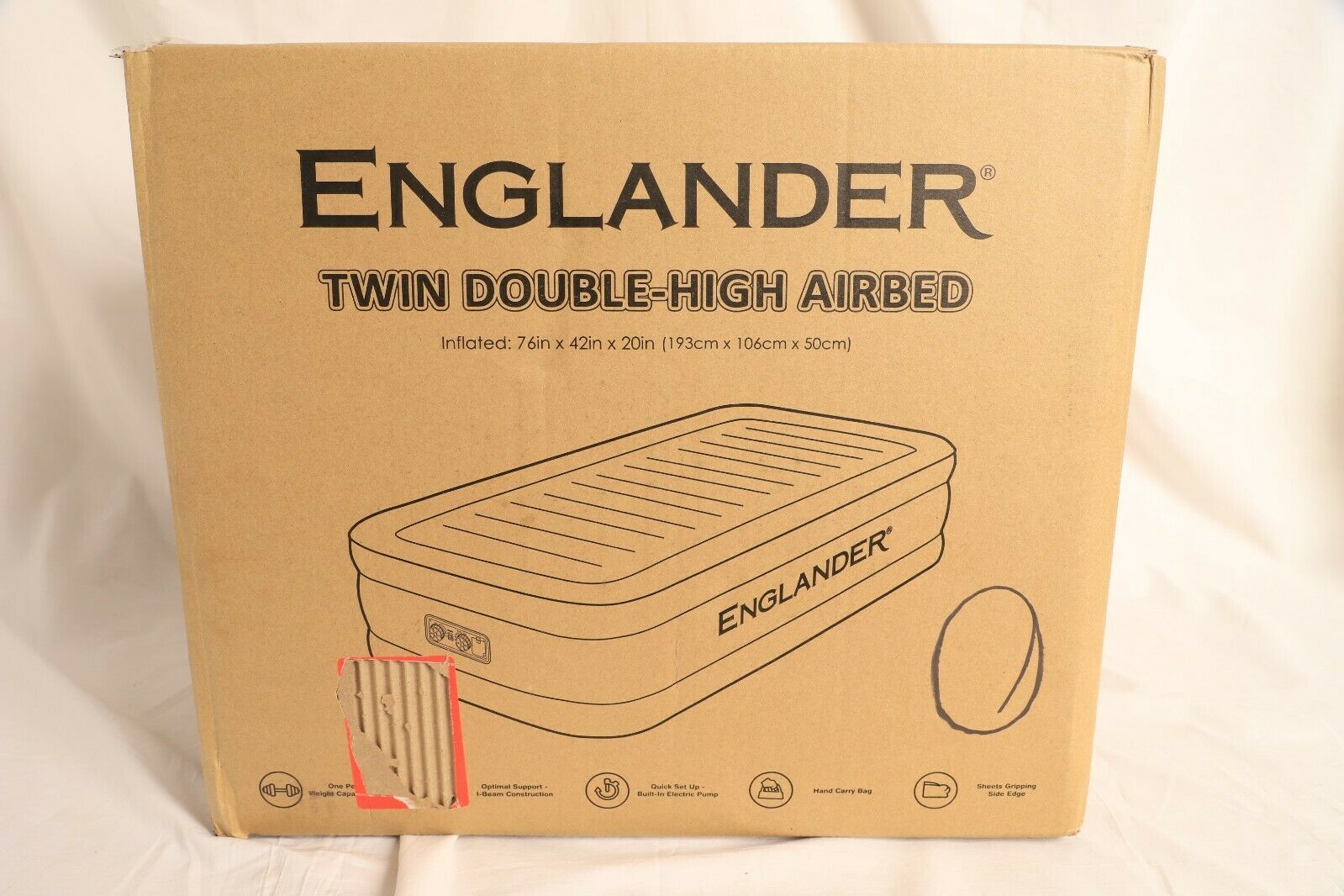 englander first ever microfiber air mattress twin