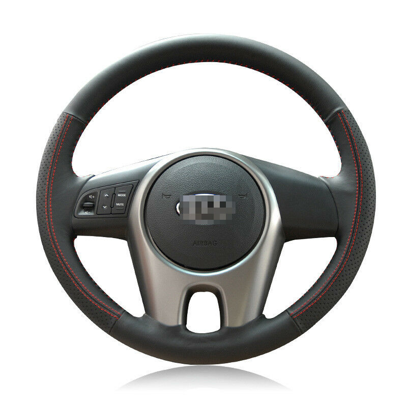 For KIA Soul DIY Handstitched Car Steering Wheel Cover Nonslip Top