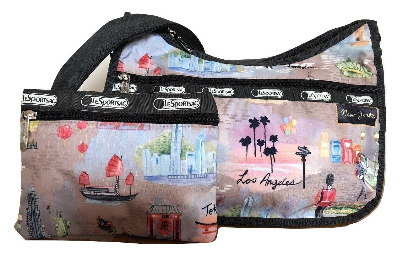 LeSportsac City Life Exclusive Classic Hobo Bag Tokyo Hong Kong NY Paris LA K427 Women's