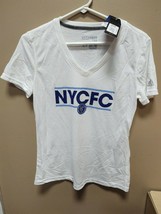 New Adidas MLS New York FC Whtie Ultimate V Neck Shirt Ladies Sz Small 4776W - $14.25