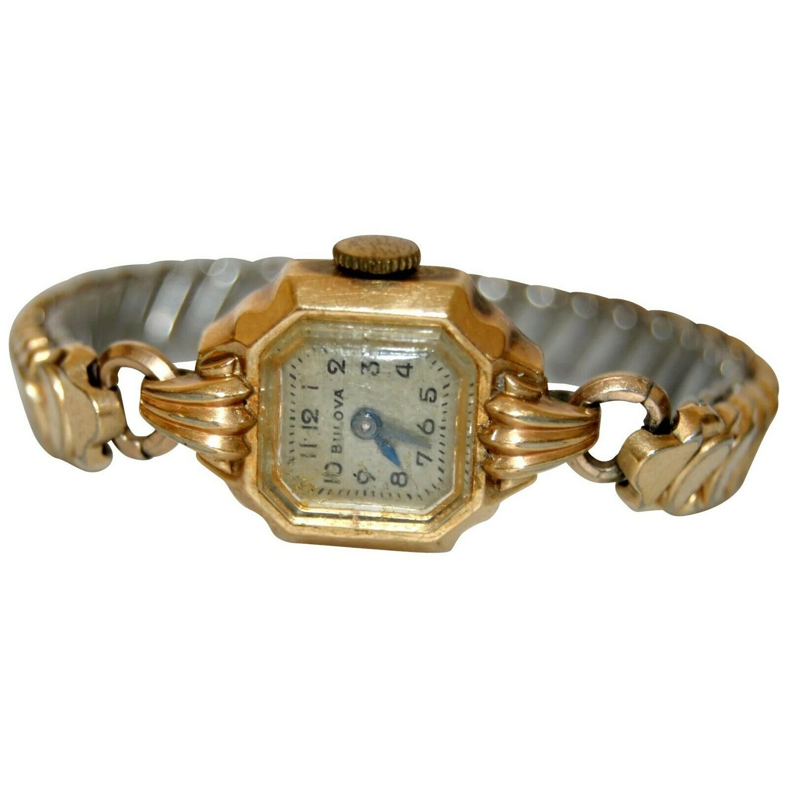 Vintage BULOVA Watch 10k Goldfilled 1960s Ladies Bracelet Cocktail