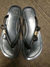 Tory Burch Mini Miller Flat Thong Jelly Sandals | Black | Size 4  for kids - $29.60