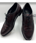 Florsheim Men&#39;s Leather Burgundy Wing Tip Designer Collection Dress Shoe... - $49.98