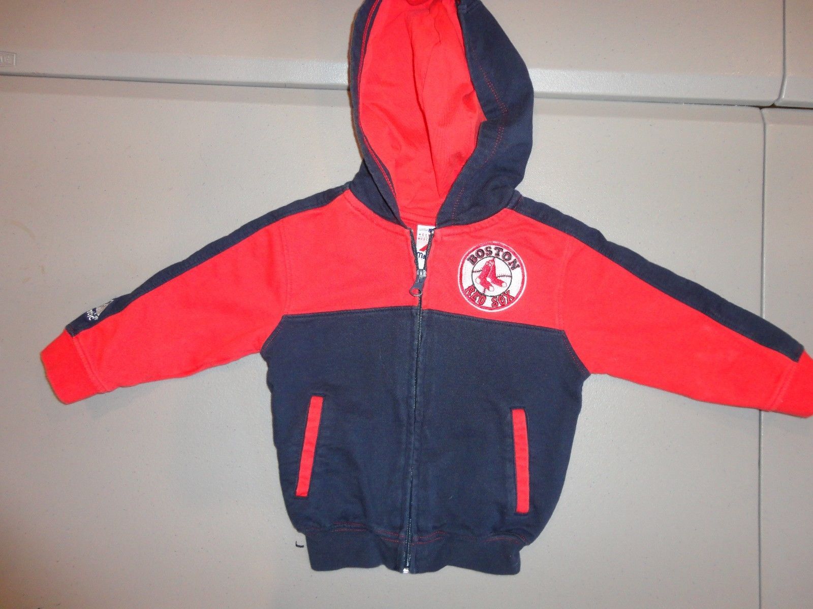 Primary image for Red & Blue RARE 2T SEWN Boston Red Sox  MLB  Baseball Hooded Hoodie Sweatshirt