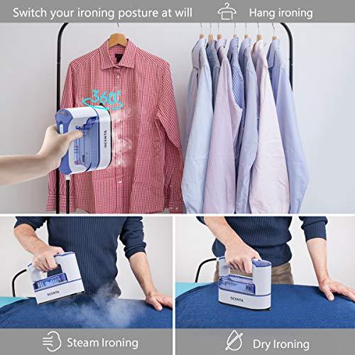 Steam Iron for Clothes, Dcenta 2 IN 1 Horizontal and Vertical Ironing