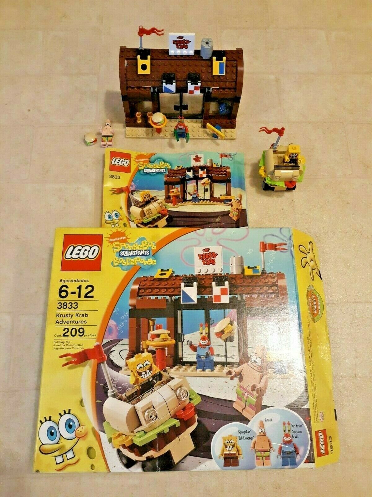 Primary image for LEGO Krusty Krab Adventures 3833 USED 100% Complete Spongebob Squarepants w/ BOX