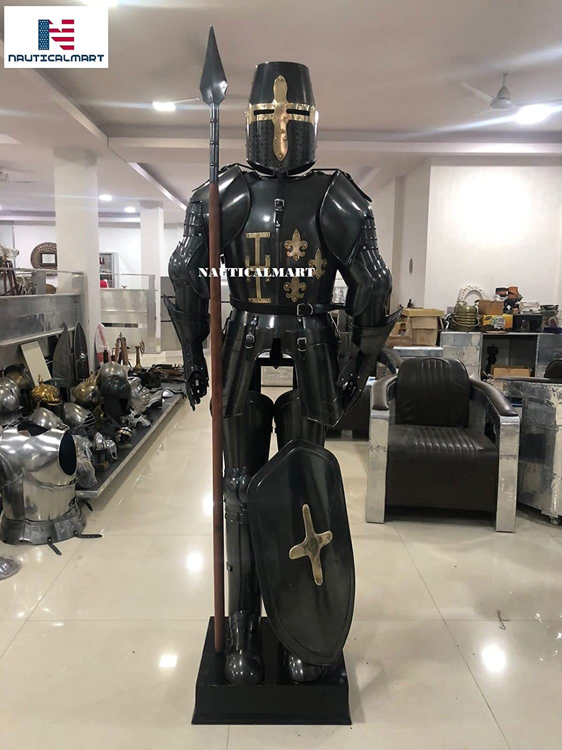 NauticalMart Medieval Wearable Knight CRUSADOR Full Suit of Armour ...