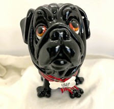 Little Paws Black Pug Precious Dog Figurine Sculpted Pet 336-LP-PREC Adorable image 2