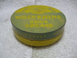 Vintage Collectible WOLVERINE SHOE GREASE Shell Horse Hide Tin-Boots-Cam... - $12.95