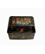 Russian Lacquer Ware Box Russia Jewelry Trinket Crafted Fairytale Signed... - $56.10