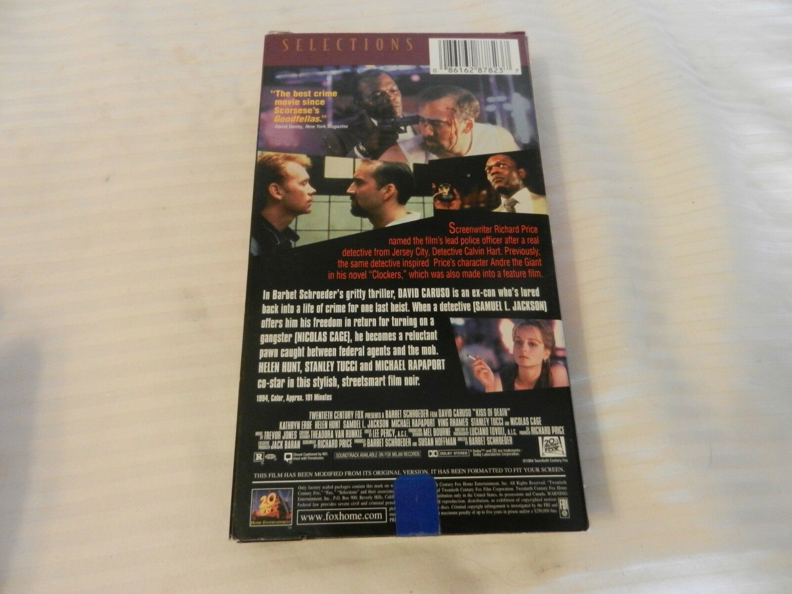 Kiss of Death (VHS, 1995) Nicolas Cage, Samuel L. Jackson, David Caruso ...