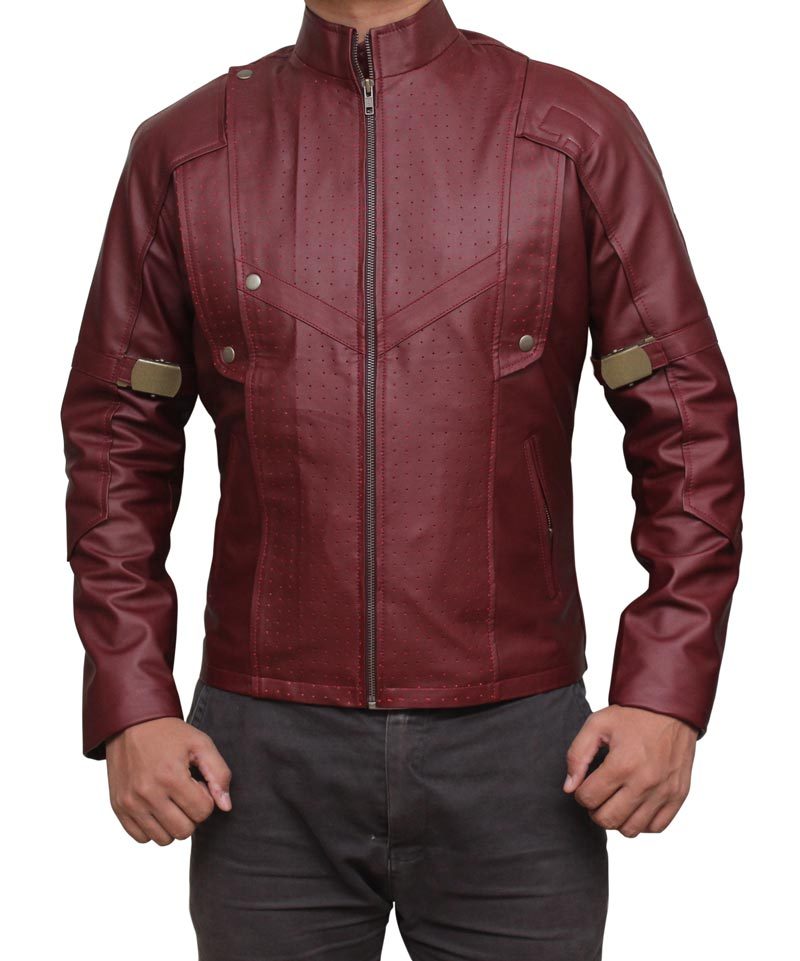 Star Lord Jacket Guardians of the Galaxy, Maroon Leather Jacket For Men ...