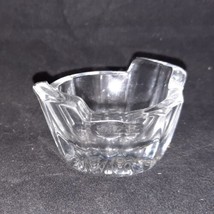 Heisey Salt Cellar Dip Bucket Clear Pressed Glass Wooden Pattern Antique Star  - $24.99