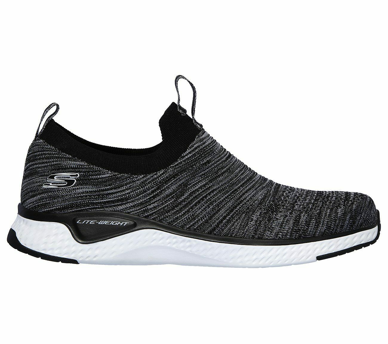 Skechers Black Wide Fit Shoes Men Comfort Soft Slip On Casual Memory Foam 52759 - Casual Shoes