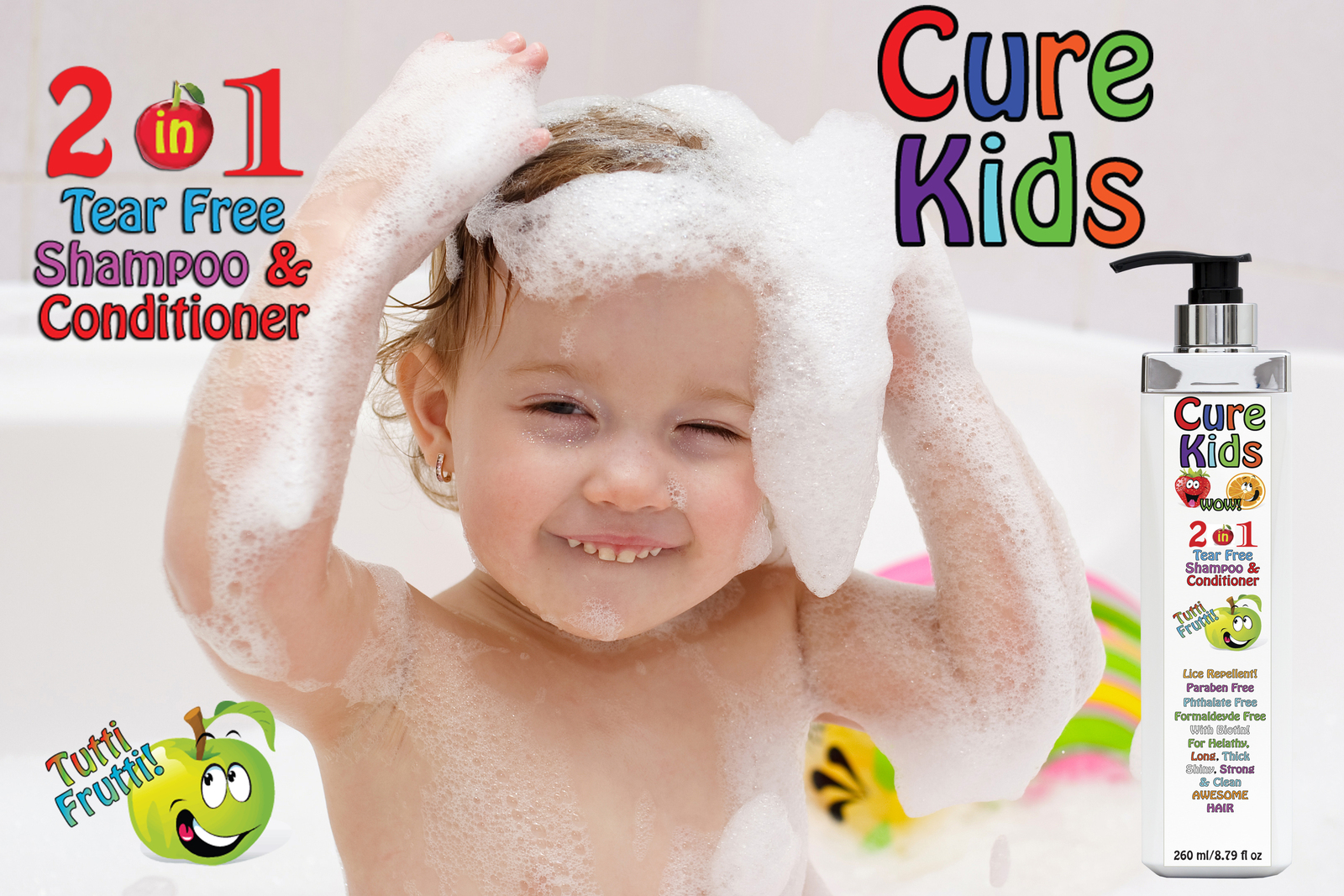 Cure Kids Wow Naturally Prevent Head Lice Repel 2 in1 Fruity Daily