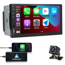 Car Radio Stereo Double Din Compatible With  Carplay Android Auto - Voic... - $135.99