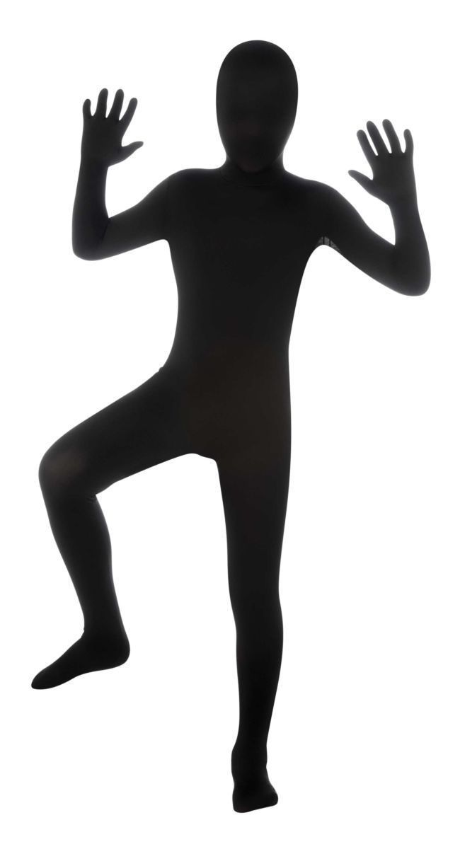 Rubies 2nd Skin Suit Black Zentai Jumpsuit Child Boys Halloween Costume ...