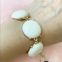 Fashion Bracelet Jewelry White Round - Gold Tone NEW 8-10 inches - $9.99