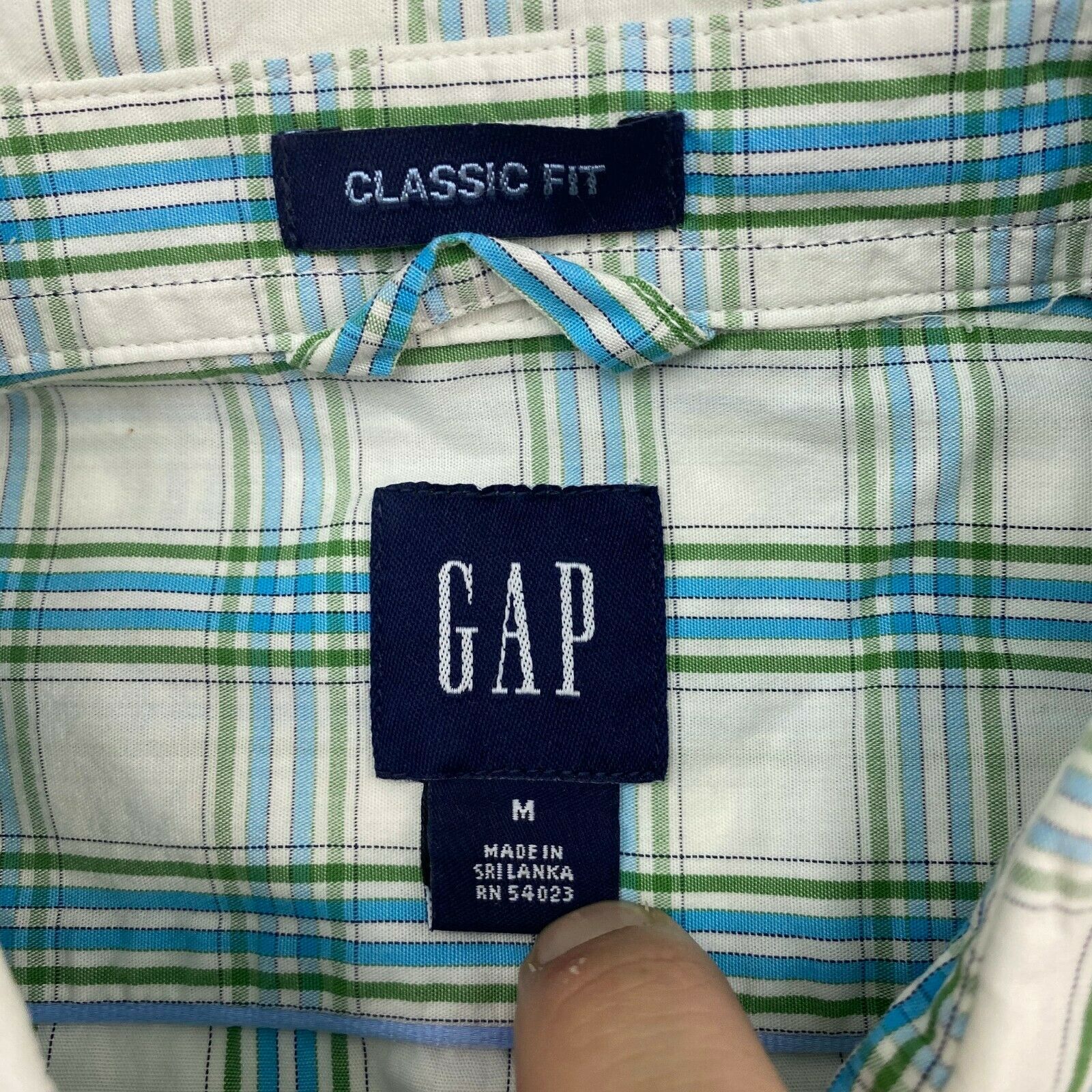Gap Button Up Shirt Mens Medium Multicolor Plaid Long Sleeve Casual ...
