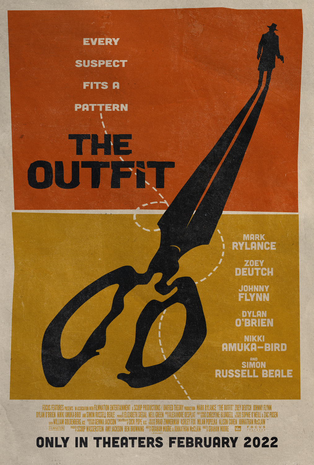 Primary image for The Outfit Poster Zoey Deutch Dylan O'Brien Johnny Flynn Movie Art Film Print