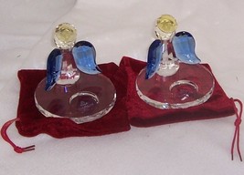 TWO Sparkle Lite Crystal Angel by PartyLite (P9773) Hand Cut & Polished E - $29.65