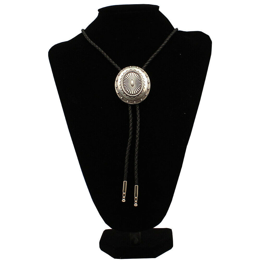 M&F Western Mens Bolo Neck Tie Oval Silver U-2230 - Bolo Ties