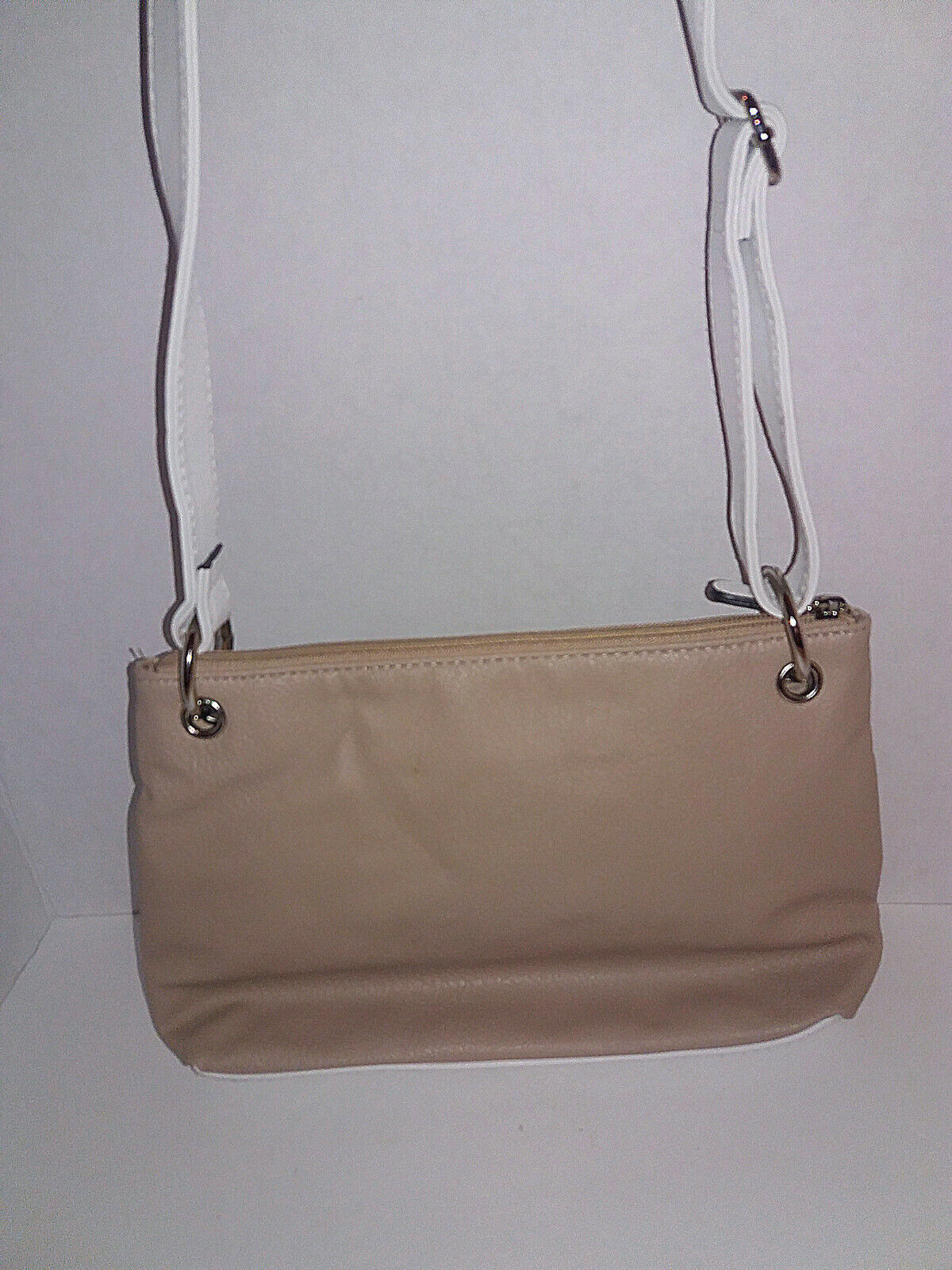 Rosetti Handbag White And Tan RN# 108833 Purse Pre Owned 7 X 12 Inches ...