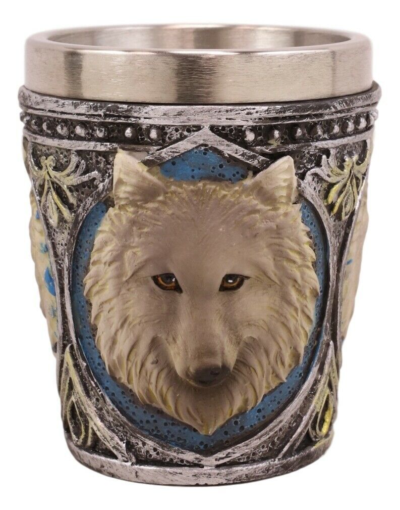 Full Moon Mythical Celtic Alpha Gray Wolf Spirit 2-Ounce Shot Glass Novelty Gift
