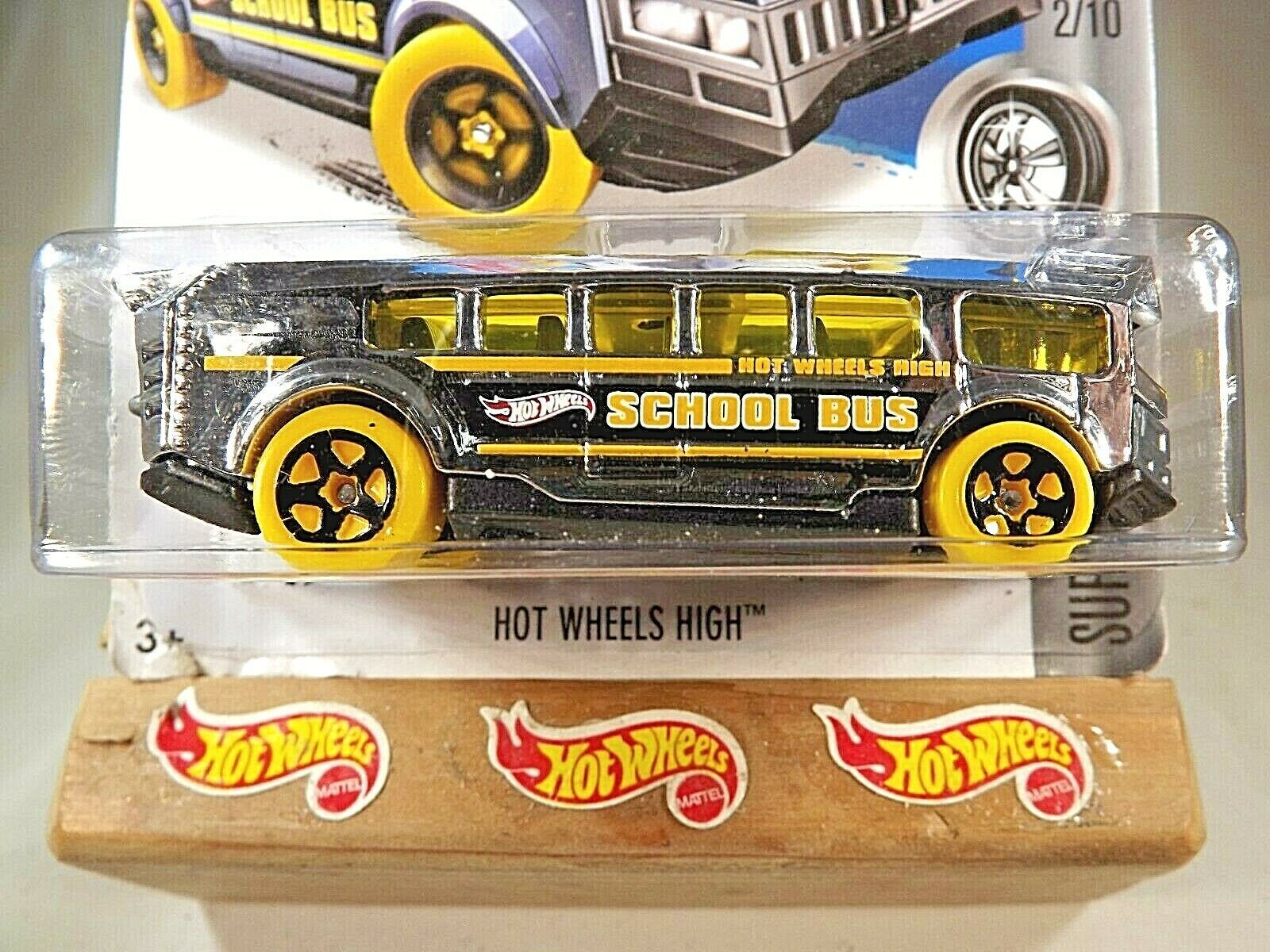 2016 Hot Wheels 37 Super Chromes 2/10 HOT WHEELS HIGH Bus Chrome w