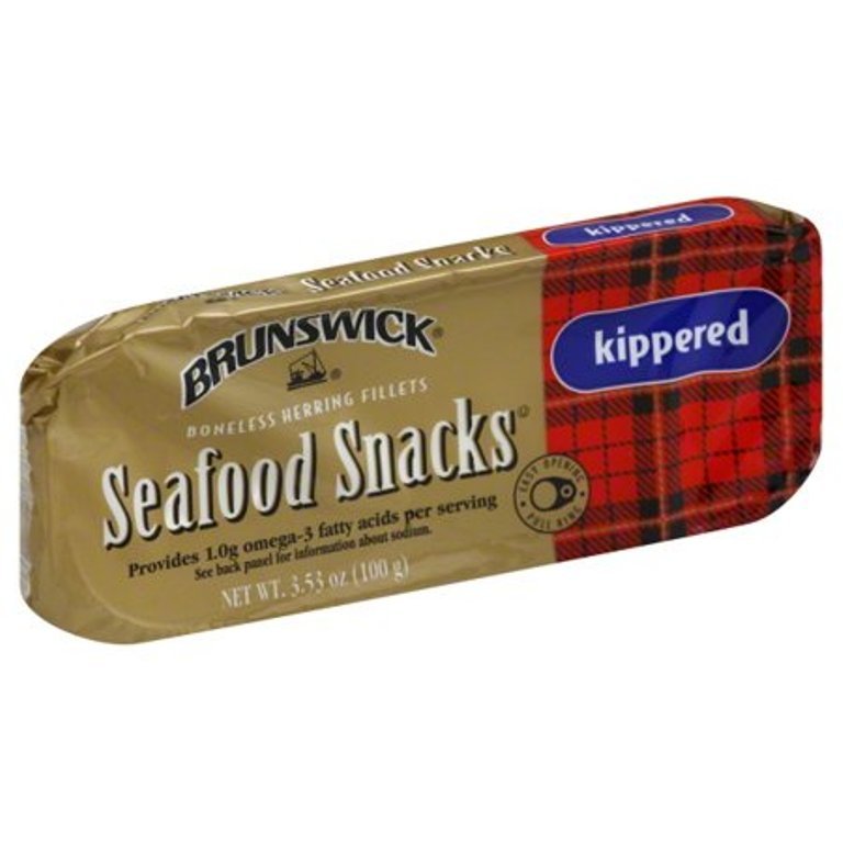 BRUNSWICK Boneless Kippered Herring Fillet Seafood Snacks, 3.53 Oz 6