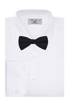 Boltini Italy Men’s Premium Tuxedo Lay Down Collar Dress Shirt with Bow Tie image 3