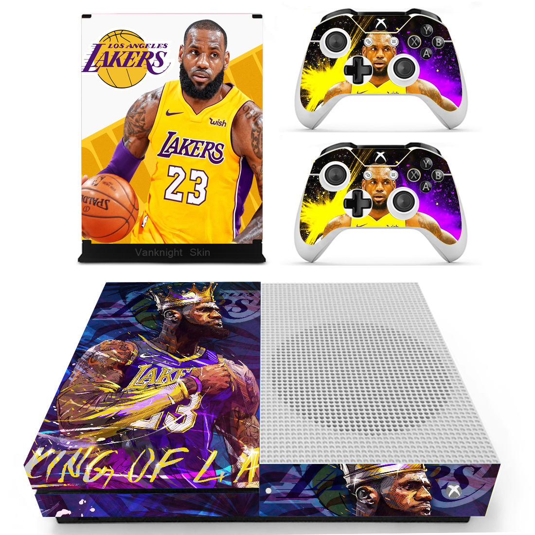 Xbox one S Slim Consoles Skin Lebron James NBA Lakers Vinyl Decal ...